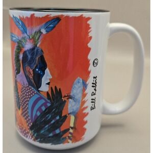 Collectable Coffee Mug Step Proudly  Featuring A Native American By Bill Rabbit
